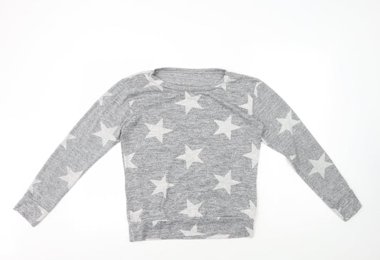 Womens UK Size M Preworn Grey Basic T-Shirt