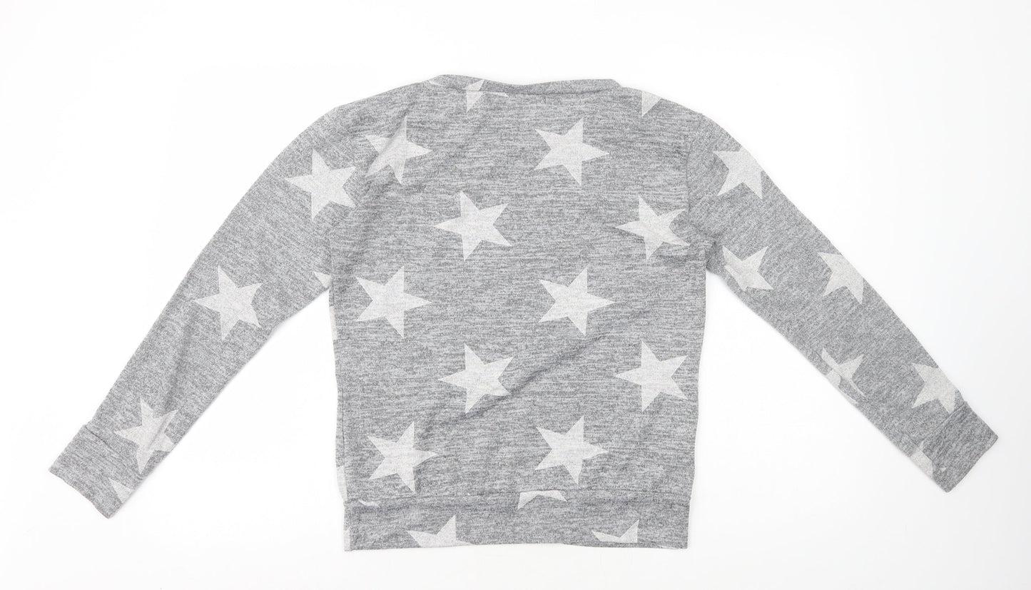 Womens UK Size M Preworn Grey Basic T-Shirt