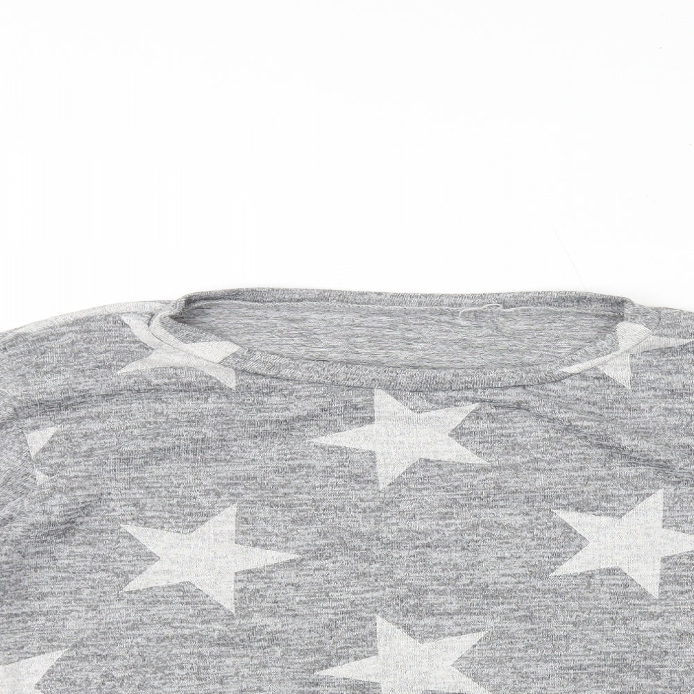 Womens UK Size M Preworn Grey Basic T-Shirt