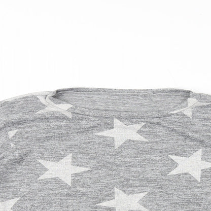 Womens UK Size M Preworn Grey Basic T-Shirt