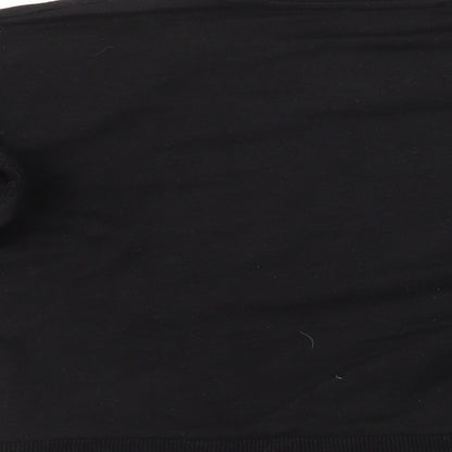 Primark Womens Black Polyester Pullover Sweatshirt Size 2XS Pullover - Ruffle Shoulder