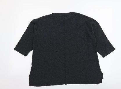Womens UK Size M Monsoon Grey Henley Jumper