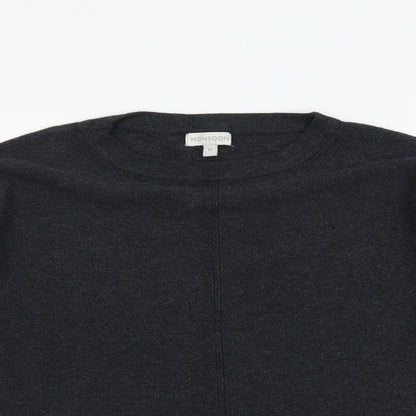 Womens UK Size M Monsoon Grey Henley Jumper