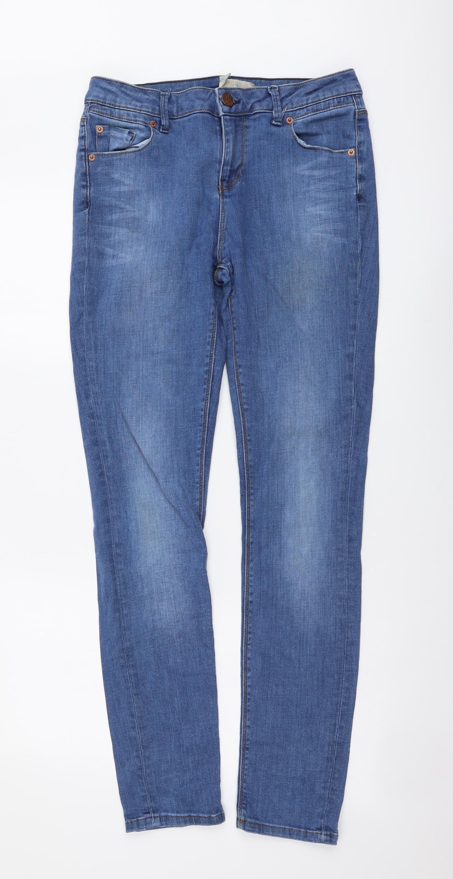Mens UK Size 30 in Topshop Regular Fit Skinny Blue Jeans