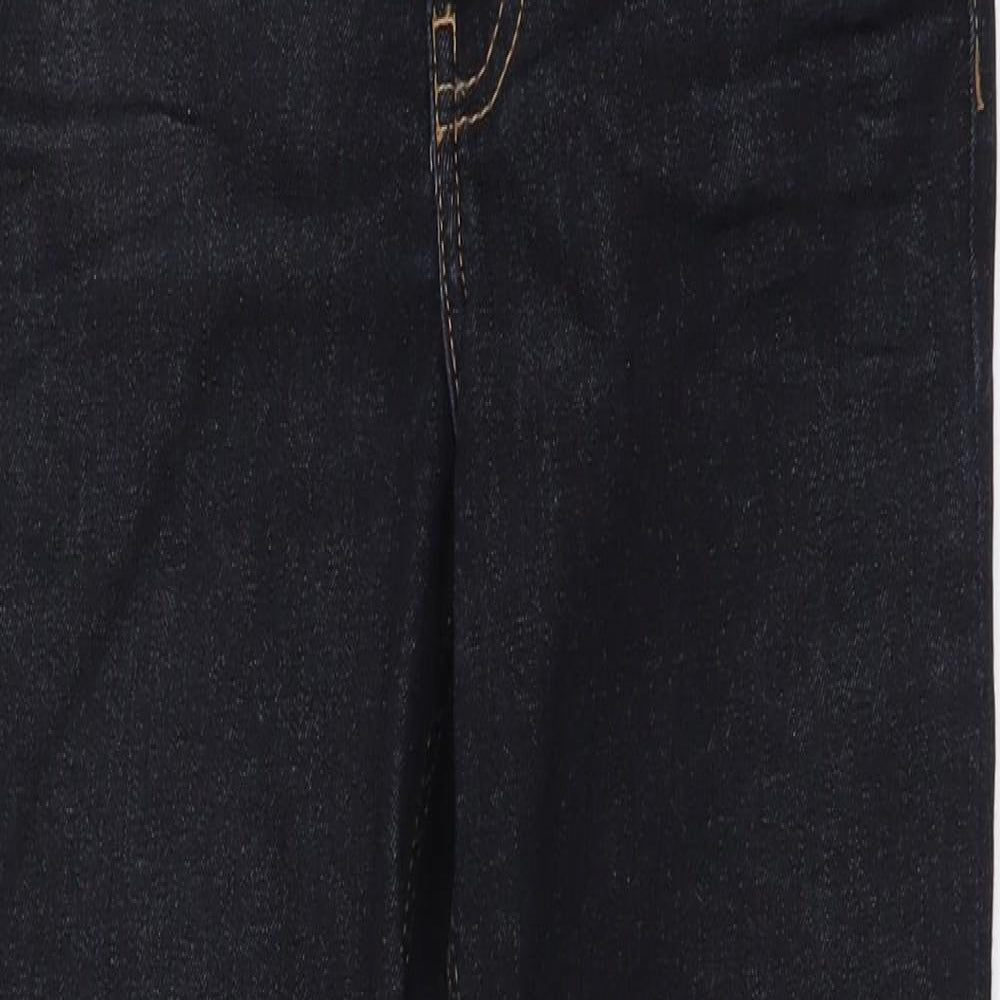 Topshop Womens Blue Cotton Skinny Jeans Size 26 in L30 in Regular Button