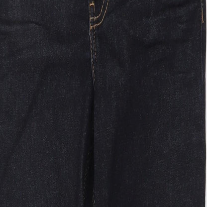 Topshop Womens Blue Cotton Skinny Jeans Size 26 in L30 in Regular Button
