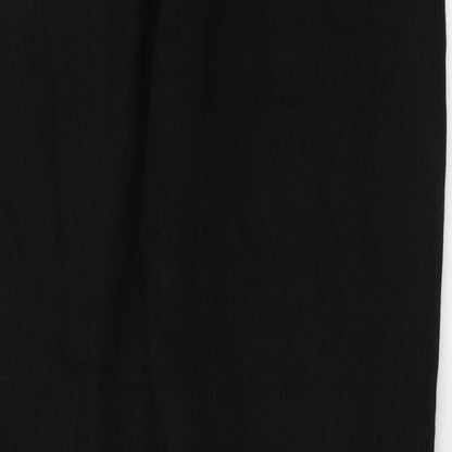 Denim & Co. Womens Black Cotton Mom Jeans Size 8 L28 in Regular Button