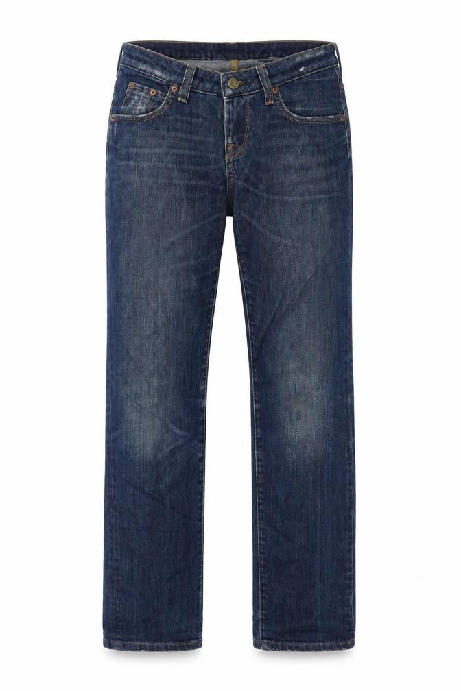 Womens UK Size 27 in Lee Regular Fit Straight Blue Jeans