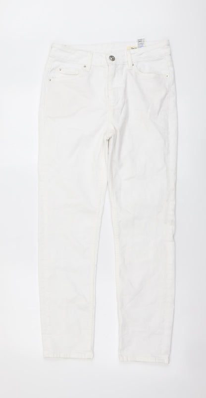 Womens UK Size 10 Marks and Spencer Regular Fit Skinny White Jeans