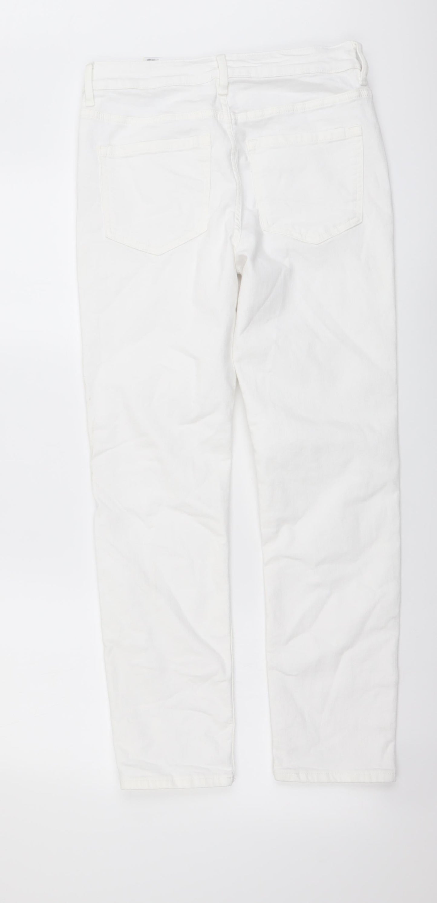Womens UK Size 10 Marks and Spencer Regular Fit Skinny White Jeans