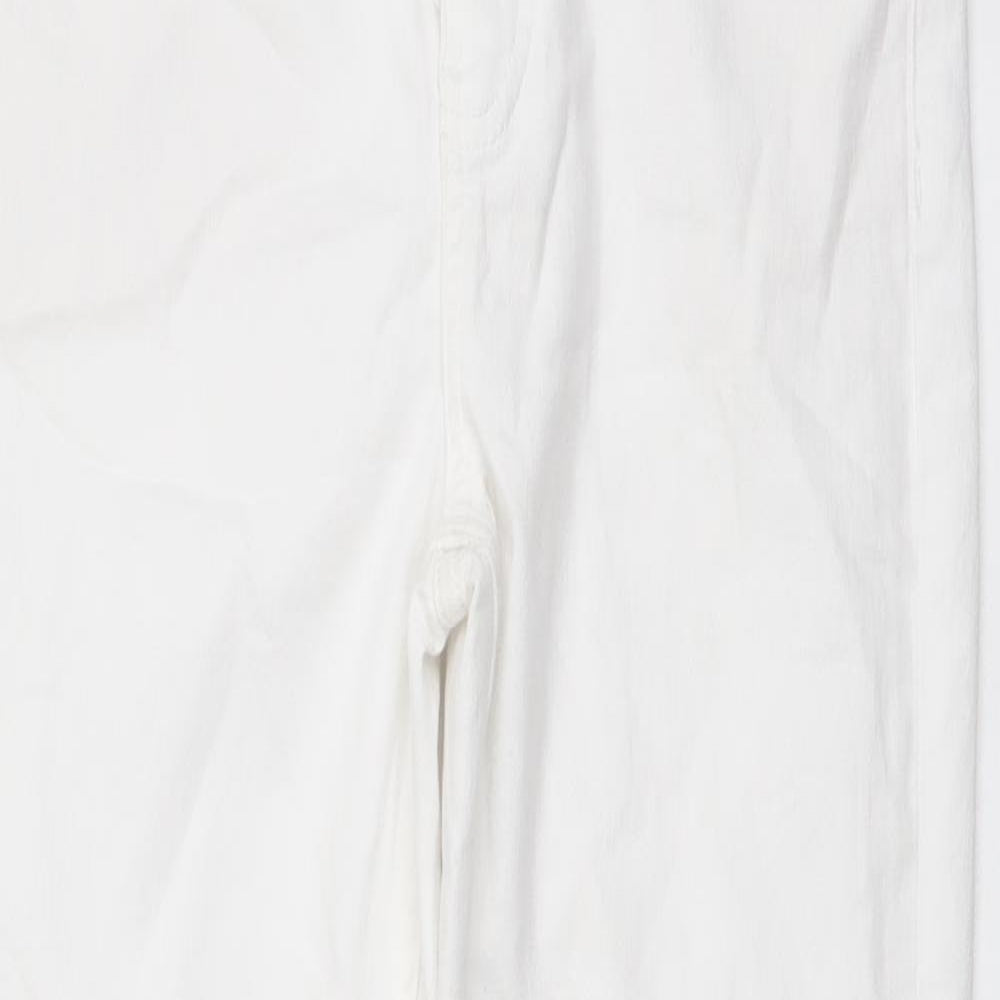 Womens UK Size 10 Marks and Spencer Regular Fit Skinny White Jeans
