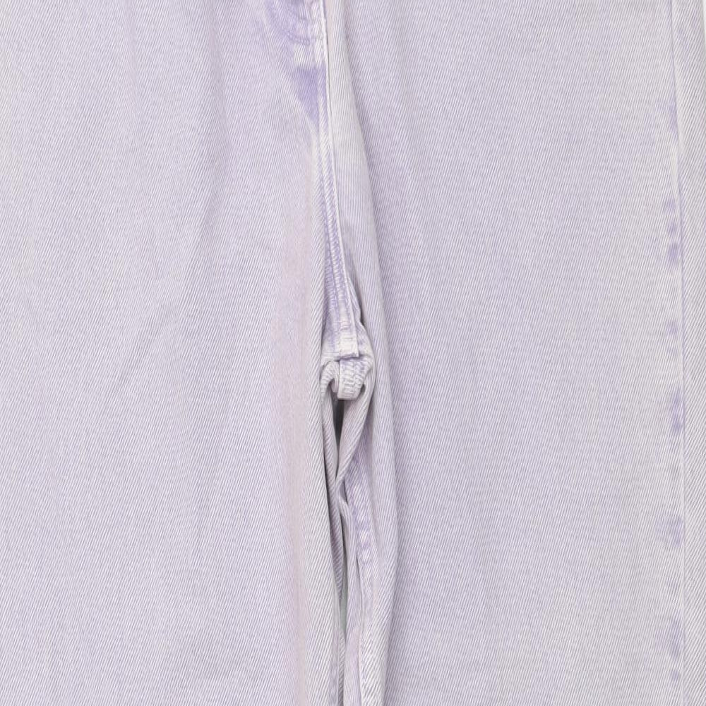 NEXT Womens Purple Cotton Mom Jeans Size 32 in L31 in Regular Button