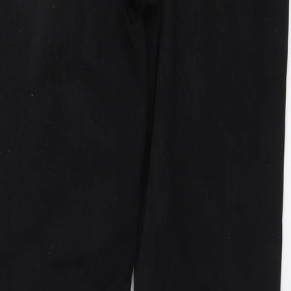 Denim & Co. Womens Black Cotton Skinny Jeans Size 12 L28 in Regular Button - Distressed Look