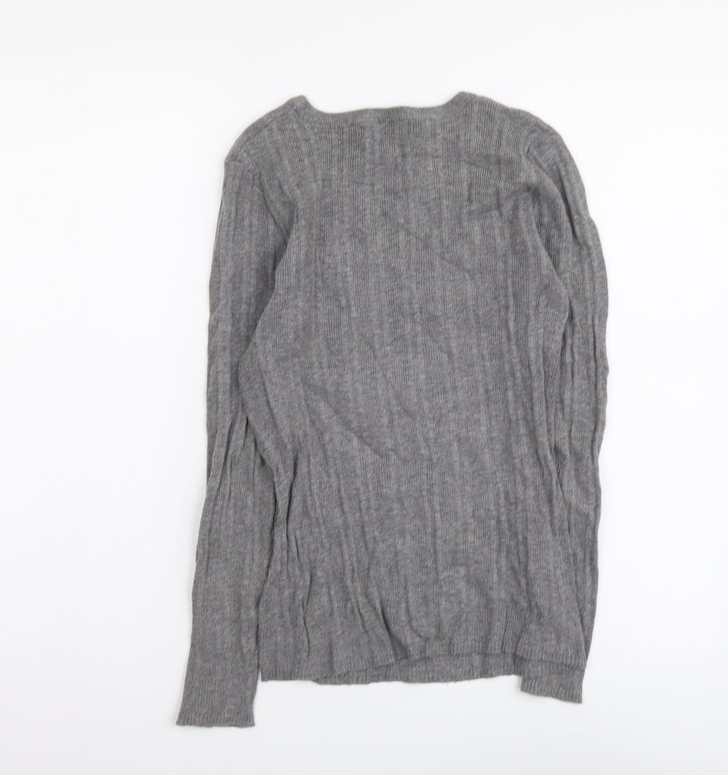 Primark Womens Grey Round Neck Acrylic Pullover Jumper Size M