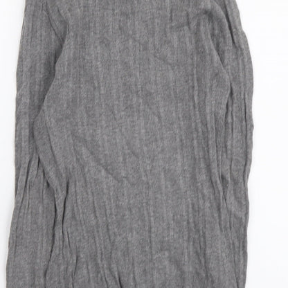 Primark Womens Grey Round Neck Acrylic Pullover Jumper Size M