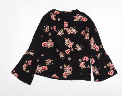 Womens UK Size  Peacocks Black Basic Blouse