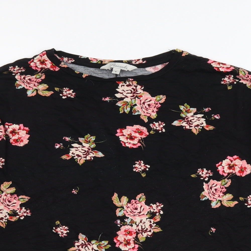 Womens UK Size  Peacocks Black Basic Blouse