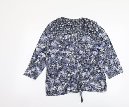 Womens UK Size 12 Roman Grey Basic Button-Up