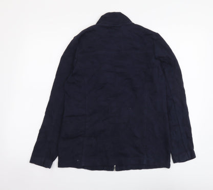Dash Womens Blue Polyester Full Zip Sweatshirt Size 8 Zip