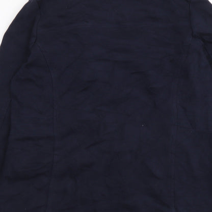 Dash Womens Blue Polyester Full Zip Sweatshirt Size 8 Zip