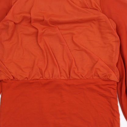 Womens UK Size S Pussycat London Orange Basic Blouse
