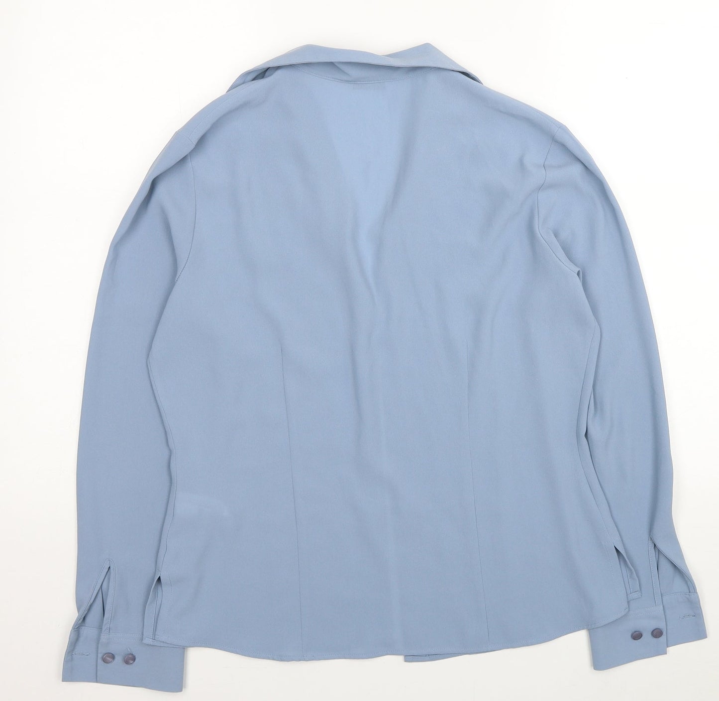 Womens UK Size 12 Marks and Spencer Blue Basic Button-Up