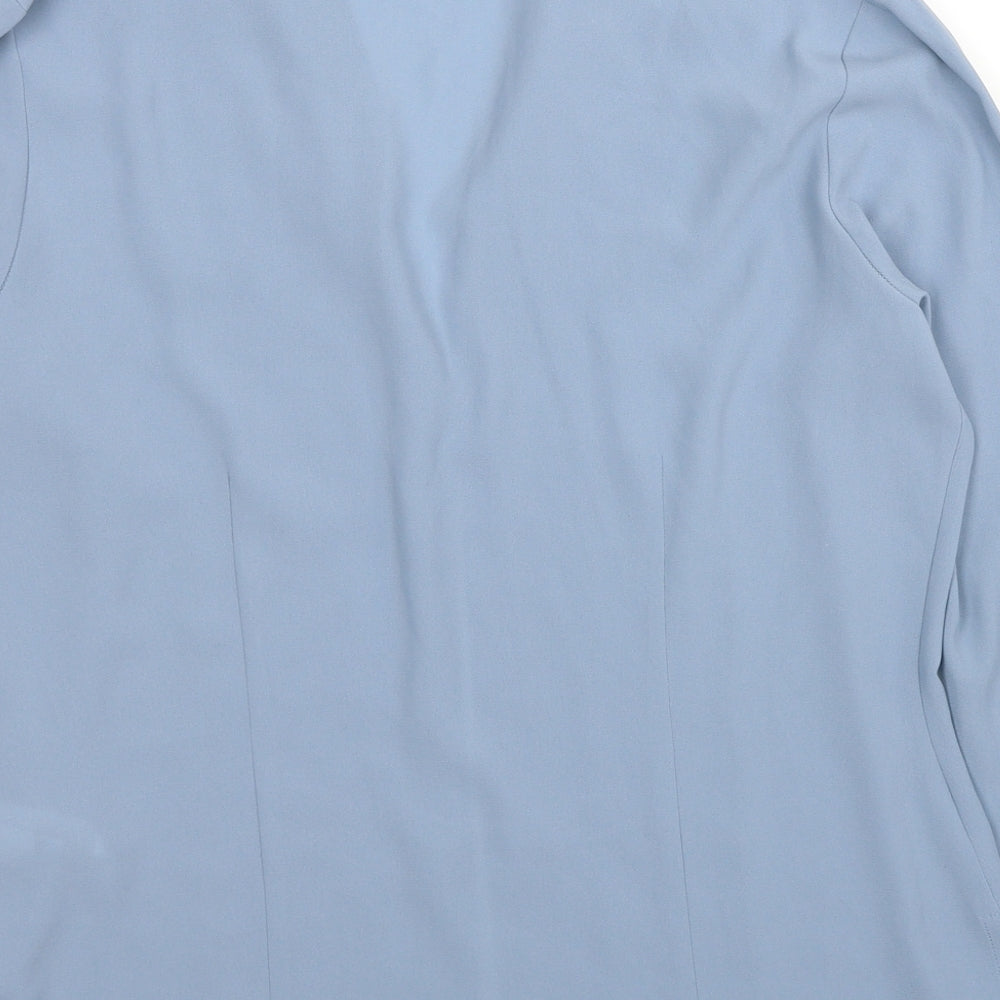 Womens UK Size 12 Marks and Spencer Blue Basic Button-Up