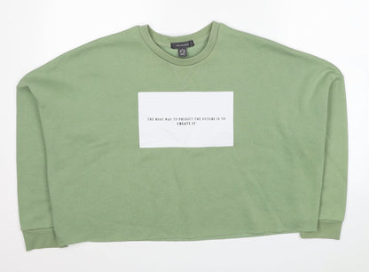 Primark Womens Green Polyester Pullover Sweatshirt Size 12 Pullover - Future