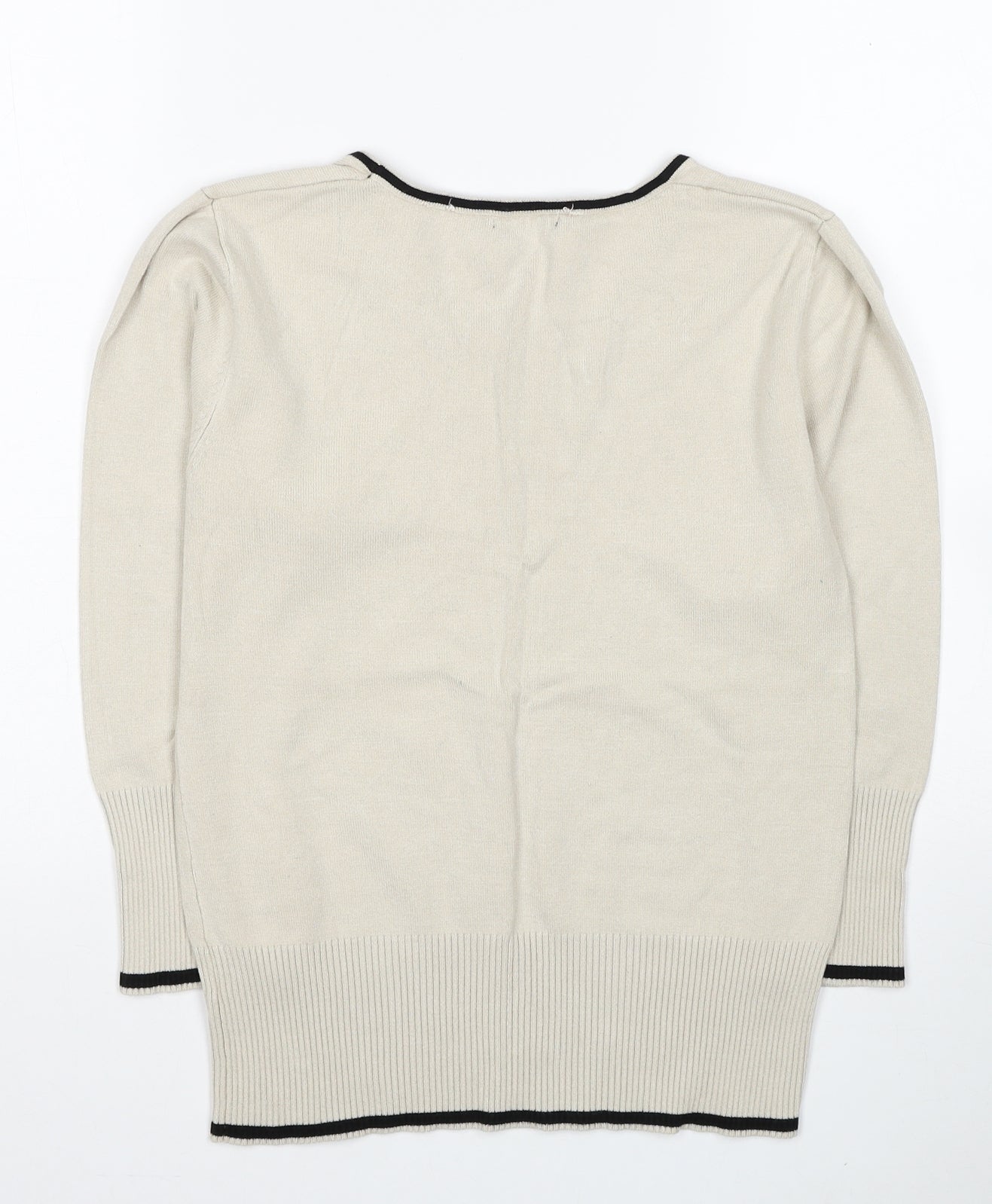 Womens UK Size 10 Roman Beige Pullover Jumper