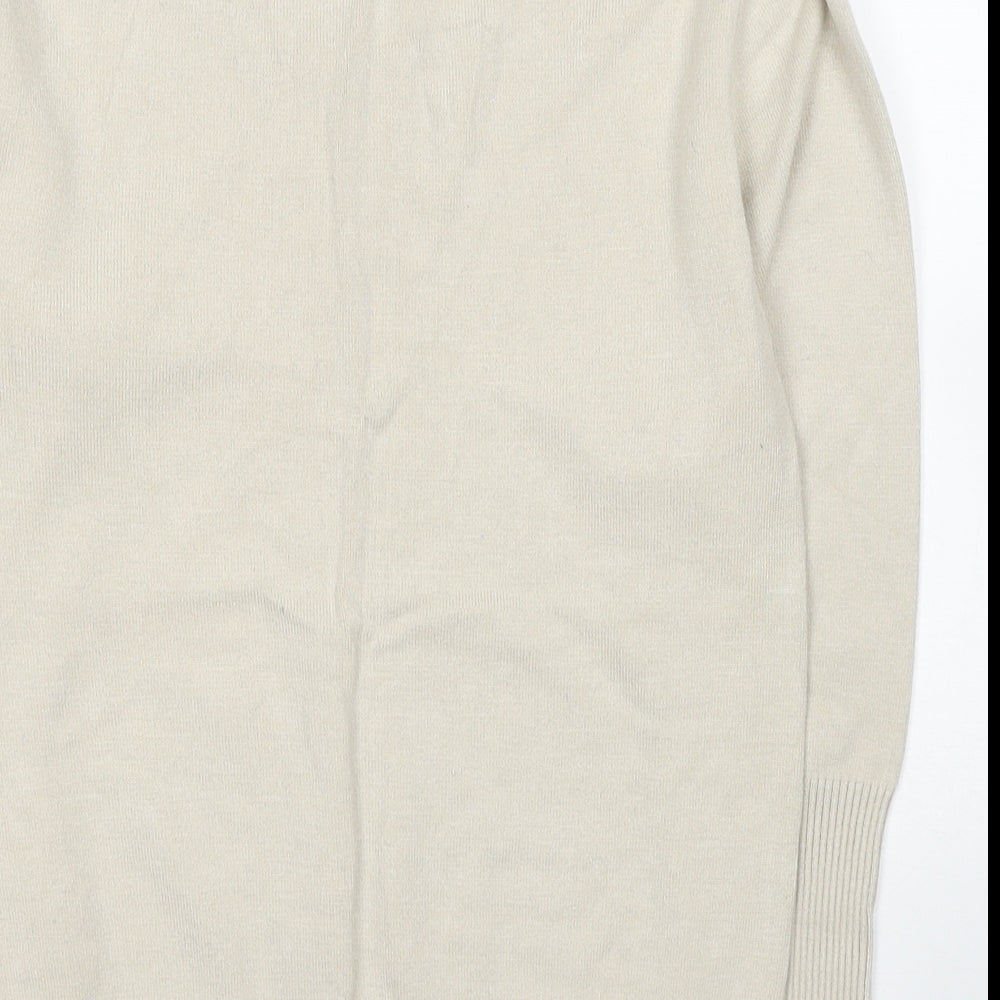 Womens UK Size 10 Roman Beige Pullover Jumper