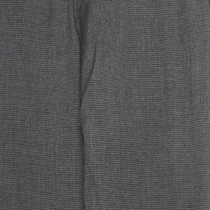 NEXT Womens Grey Polyester Chino Trousers Size 30 L29 in Slim Zip