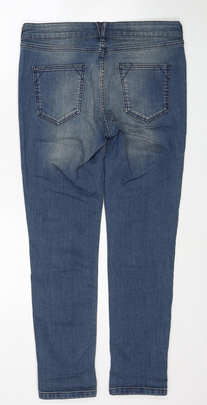 Therapy Womens Blue Cotton Skinny Jeans Size 10 L26 in Regular Button