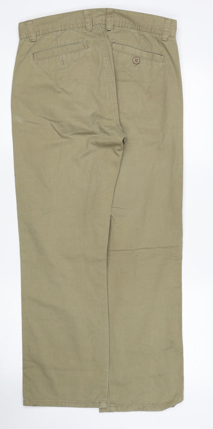 Mens UK Size 30 in Preworn Regular Fit Straight Beige Jeans