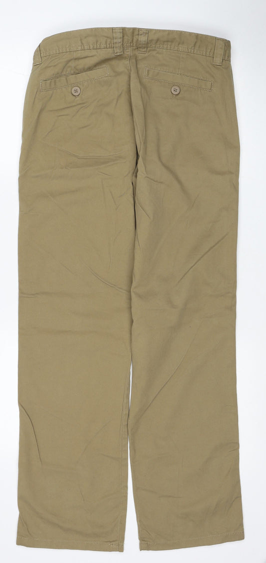 Denim & Co. Mens Beige Cotton Straight Jeans Size 30 in L30 in Regular Zip