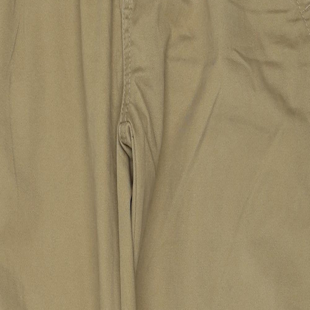 Denim & Co. Mens Beige Cotton Straight Jeans Size 30 in L30 in Regular Zip