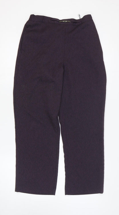 Womens UK Size 10 BHS Regular Fit  Purple Trousers
