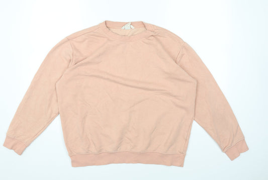 Womens UK Size M H&M Pink Pullover Jumper