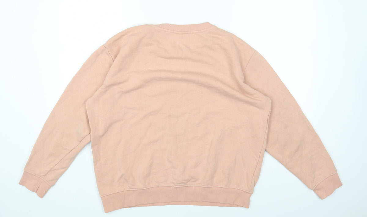 Womens UK Size M H&M Pink Pullover Jumper