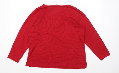 Womens UK Size M Bonmarché Red Pullover Jumper