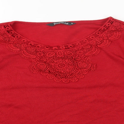 Womens UK Size M Bonmarché Red Pullover Jumper