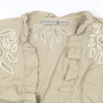 Womens UK Size 2 Chico's Beige Jacket