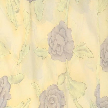 Berkertex Womens Yellow Floral Polyester A-Line Skirt Size 16 Button