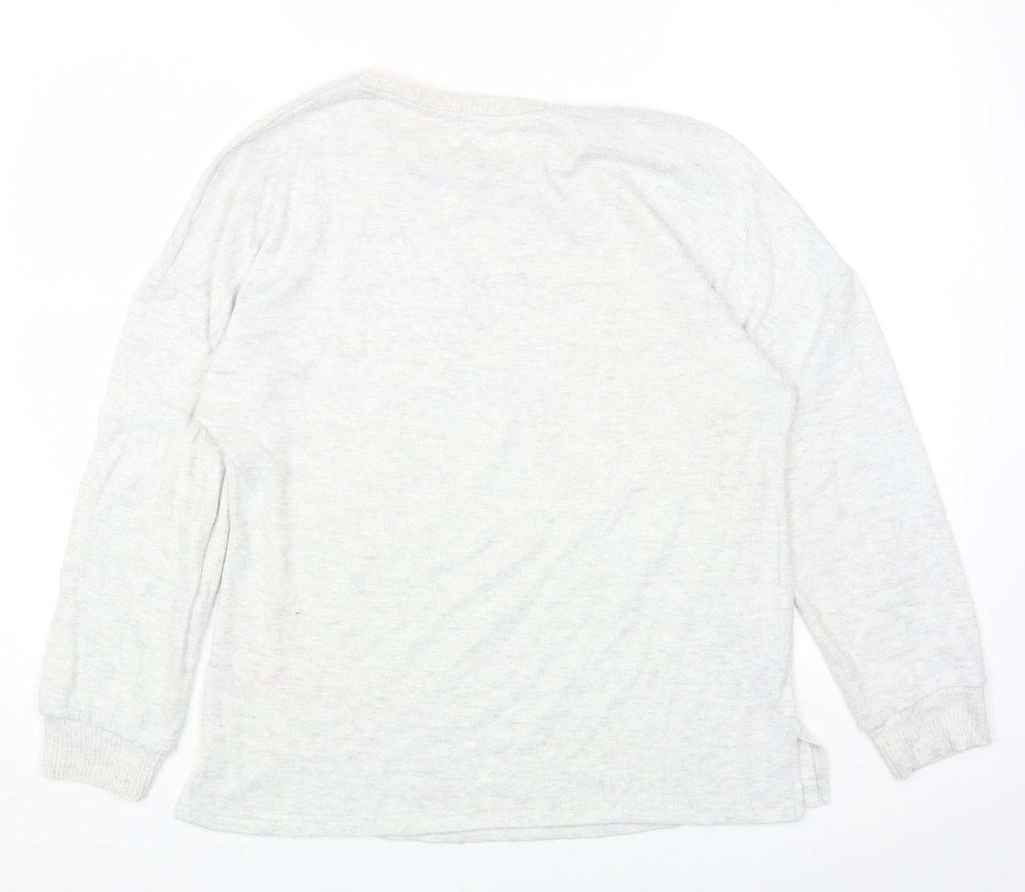 Primark Womens Grey Round Neck Polyester Pullover Jumper Size M