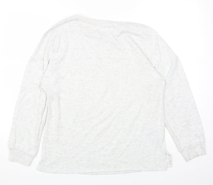 Primark Womens Grey Round Neck Polyester Pullover Jumper Size M