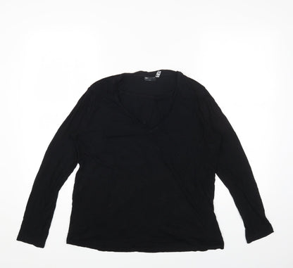 Womens UK Size 10 ASOS Black Basic T-Shirt