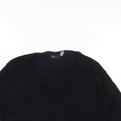 Womens UK Size 10 ASOS Black Basic T-Shirt