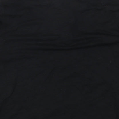 JACHS Womens Black High Neck Cotton Pullover Jumper Size M