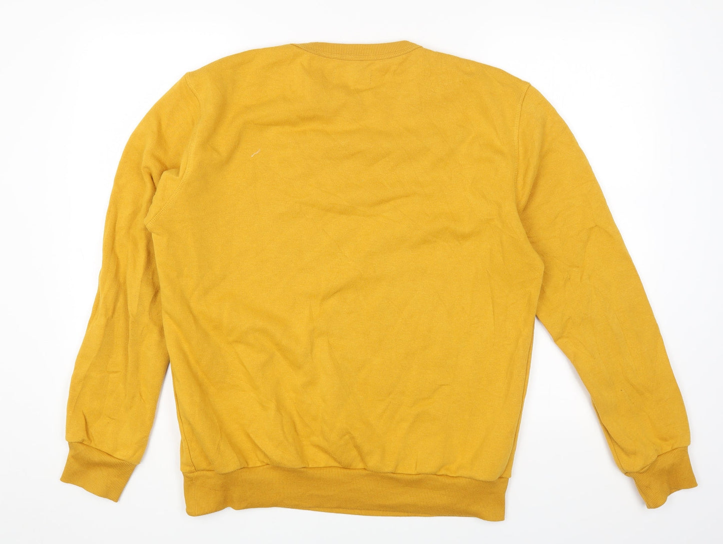 Primark Womens Yellow Round Neck Cotton Pullover Jumper Size M