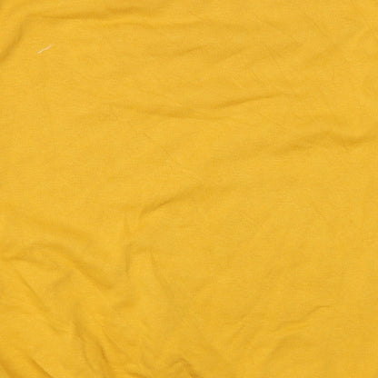 Primark Womens Yellow Round Neck Cotton Pullover Jumper Size M