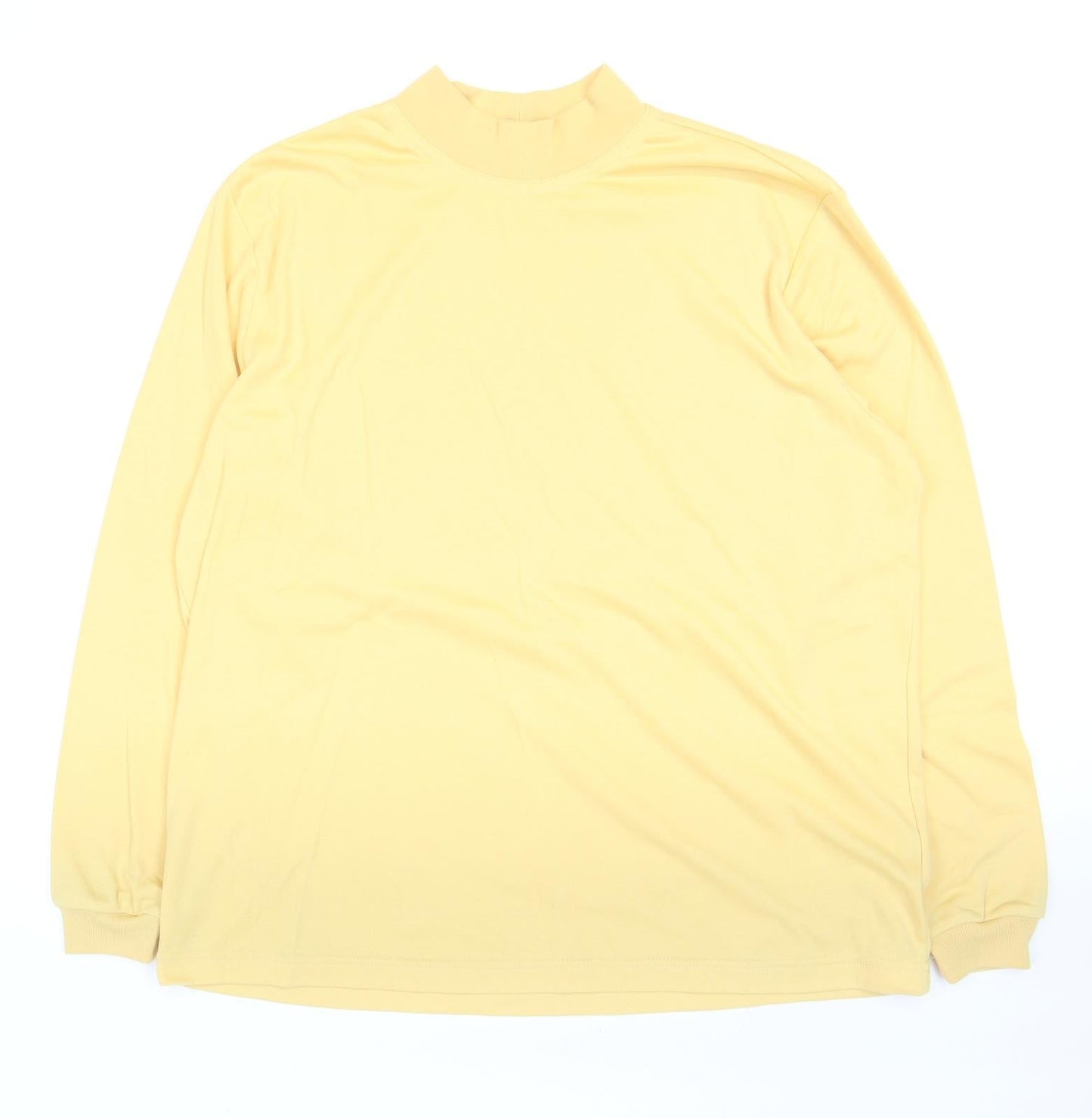 Black Pepper Womens Yellow Polyester Pullover Sweatshirt Size 16 Pullover